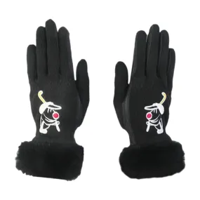 1 Pair of Golf Gloves Winter Training Gloves Mitts for Fishing Biking Hiking Black 18