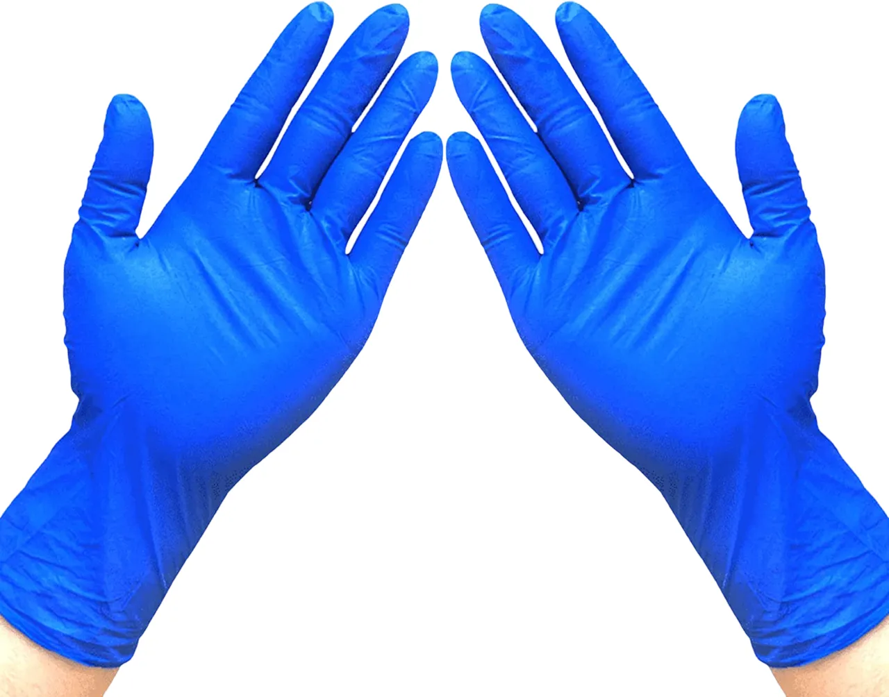 100 Pcs X Disposable Nitrile Examination Blue Powder-Free Gloves - Extra Large