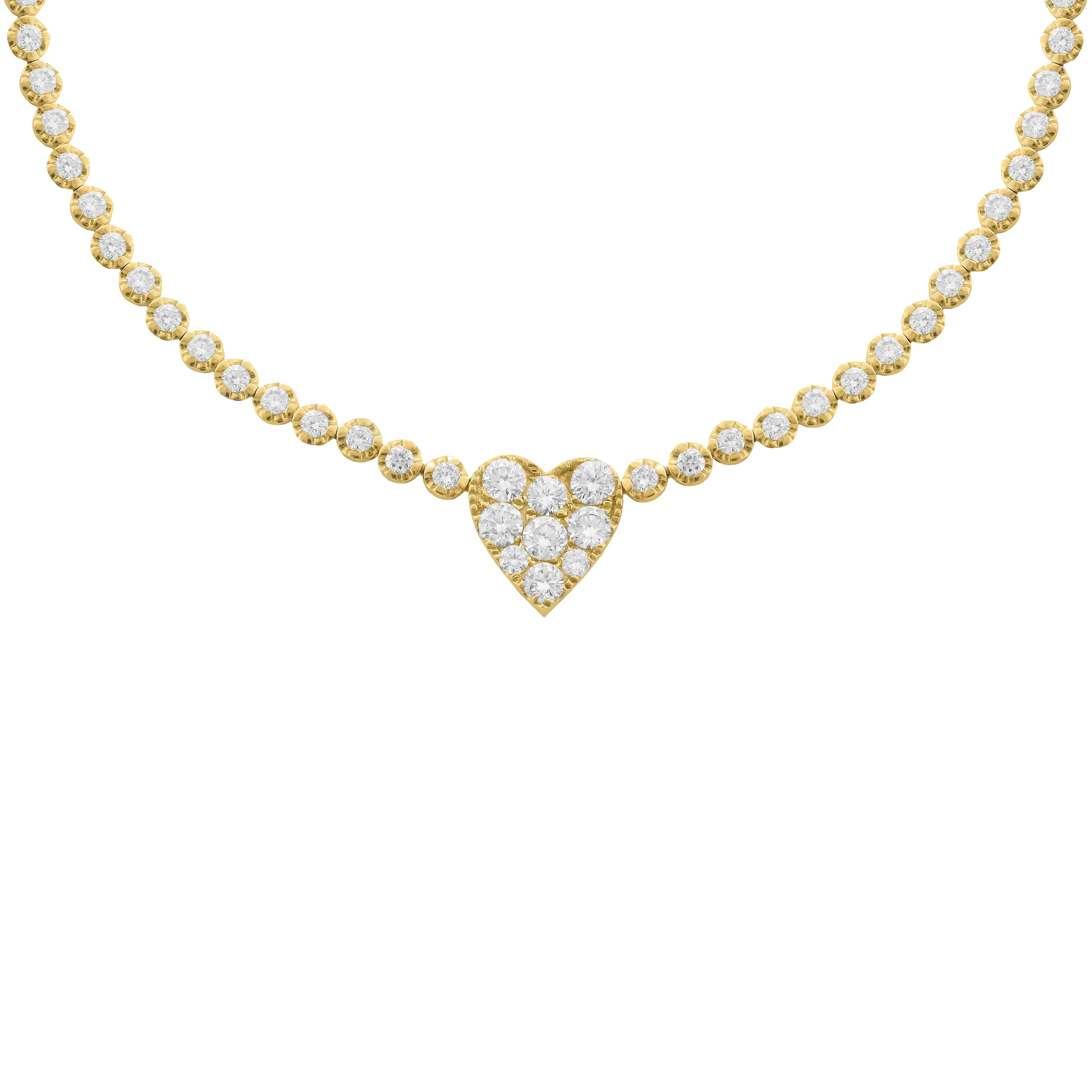 14K GOLD DIAMOND KATIE HEART CHOKER