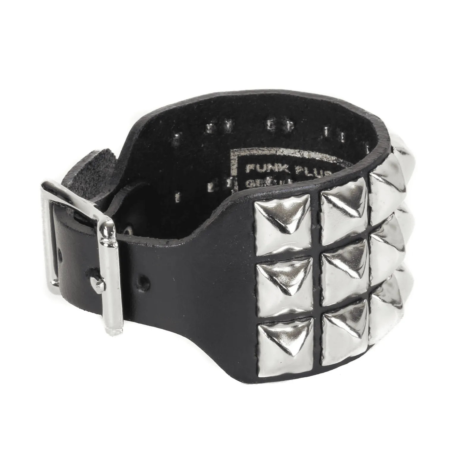 3 Row Pyramid Stud Wristband