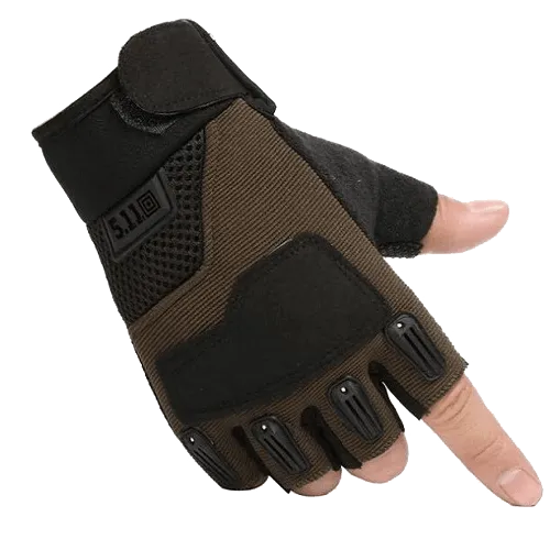 511 Half-Finger Gloves - Olive / Black