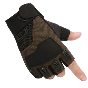 511 Half-Finger Gloves - Olive / Black