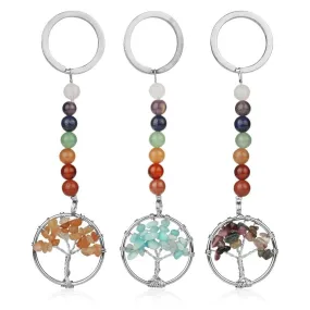 7 Chakra Reiki Tree of Life Keychain