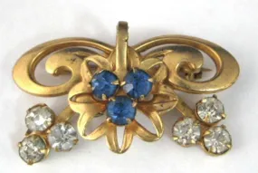 Antique Watch Pin Edwardian Brooch Art Nouveau English Lapel Watch Holder