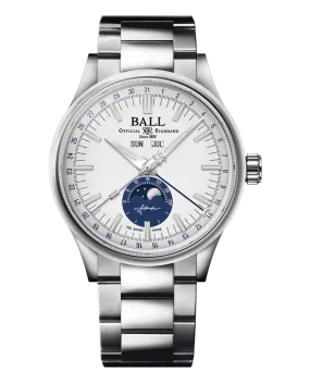 Ball Men's Watch Engineer II Moon Calendar White NM3016C-S1J-WH