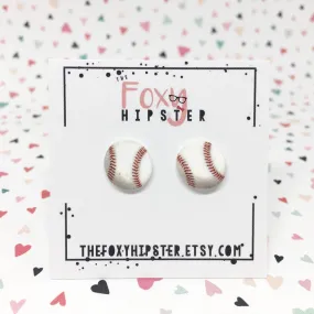 Baseball Stud Earrings