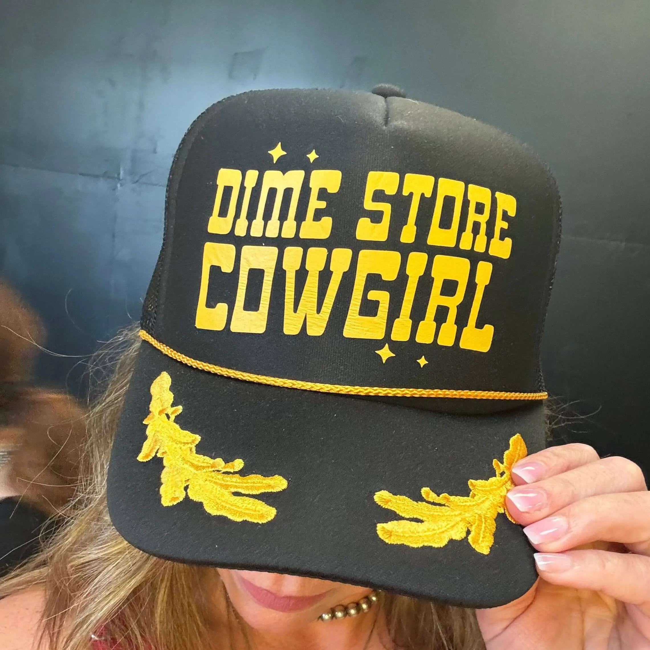 Black Dime Store Cowgirl Trucker Hat