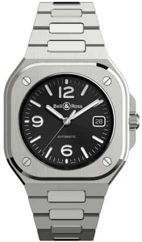 BR Watch BR 5 Auto Black Steel Bracelet