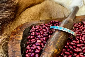 Bracelet/Cuff- Sterling Turquoise Inlayed