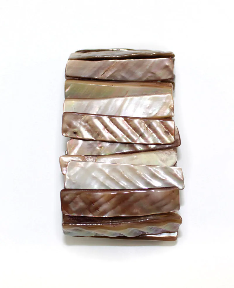 Brown Natural Sea Shell Stick Shape Bracelet