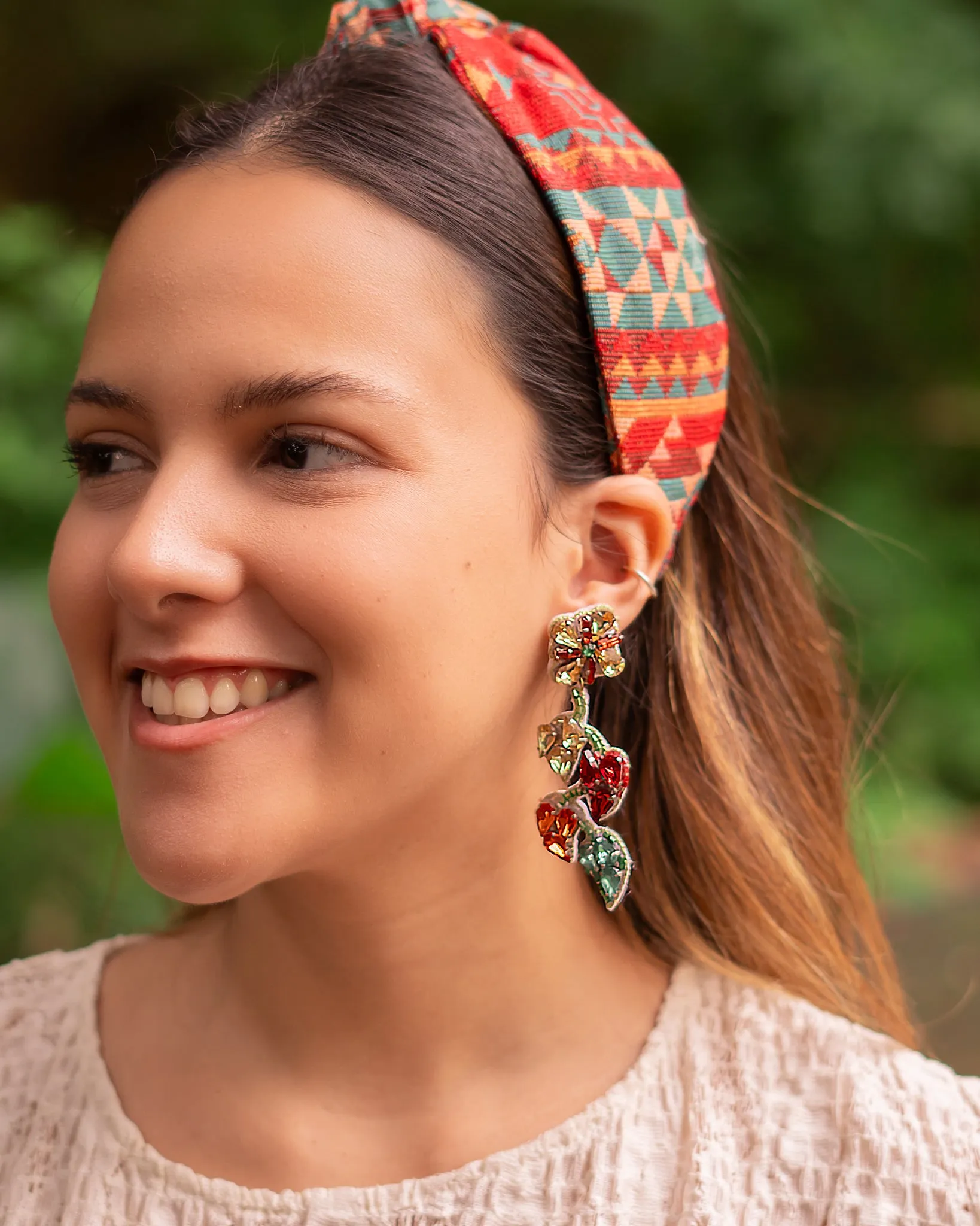 Chili Jeweled Bead Earrings