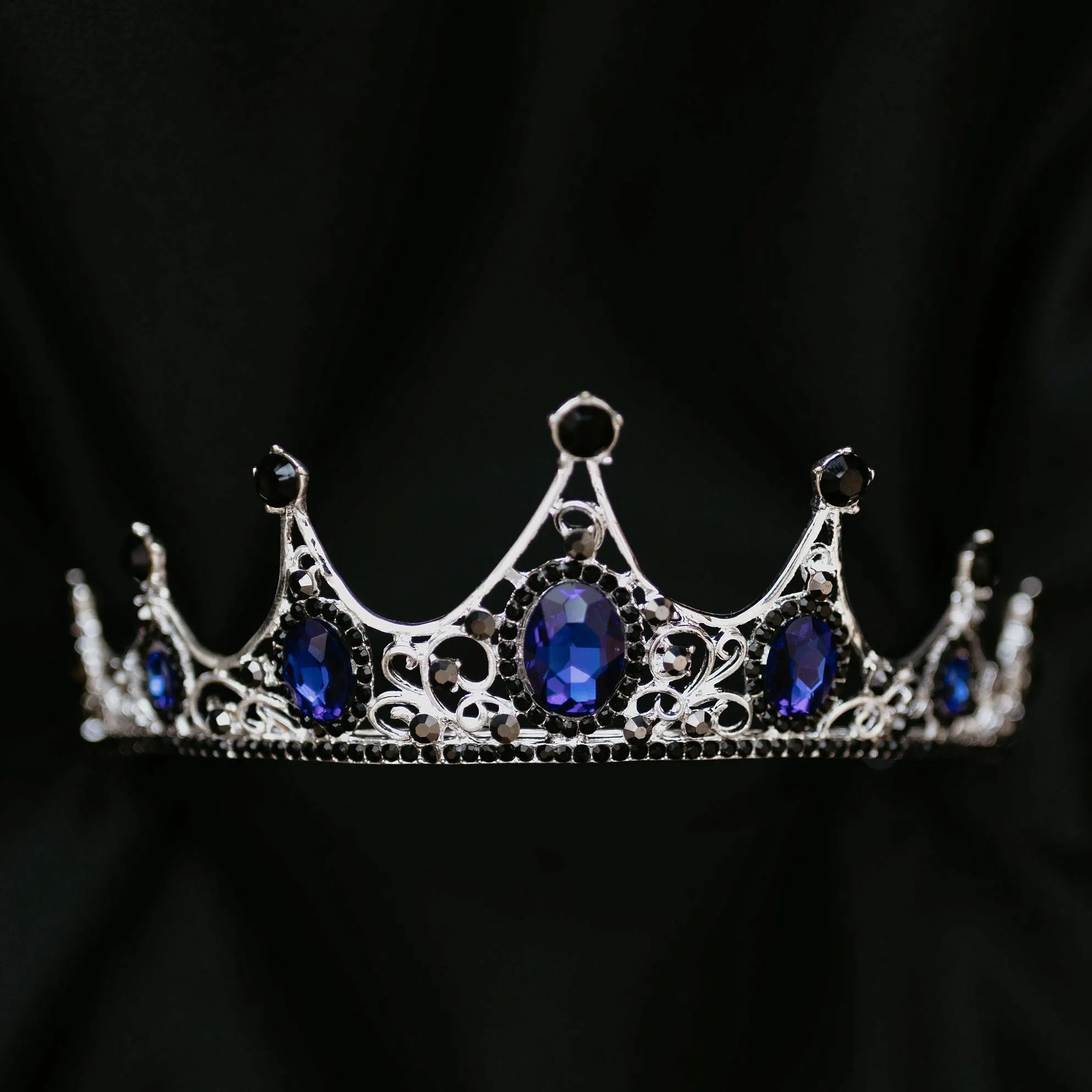 Cindy's Tiara in Blue & Silver