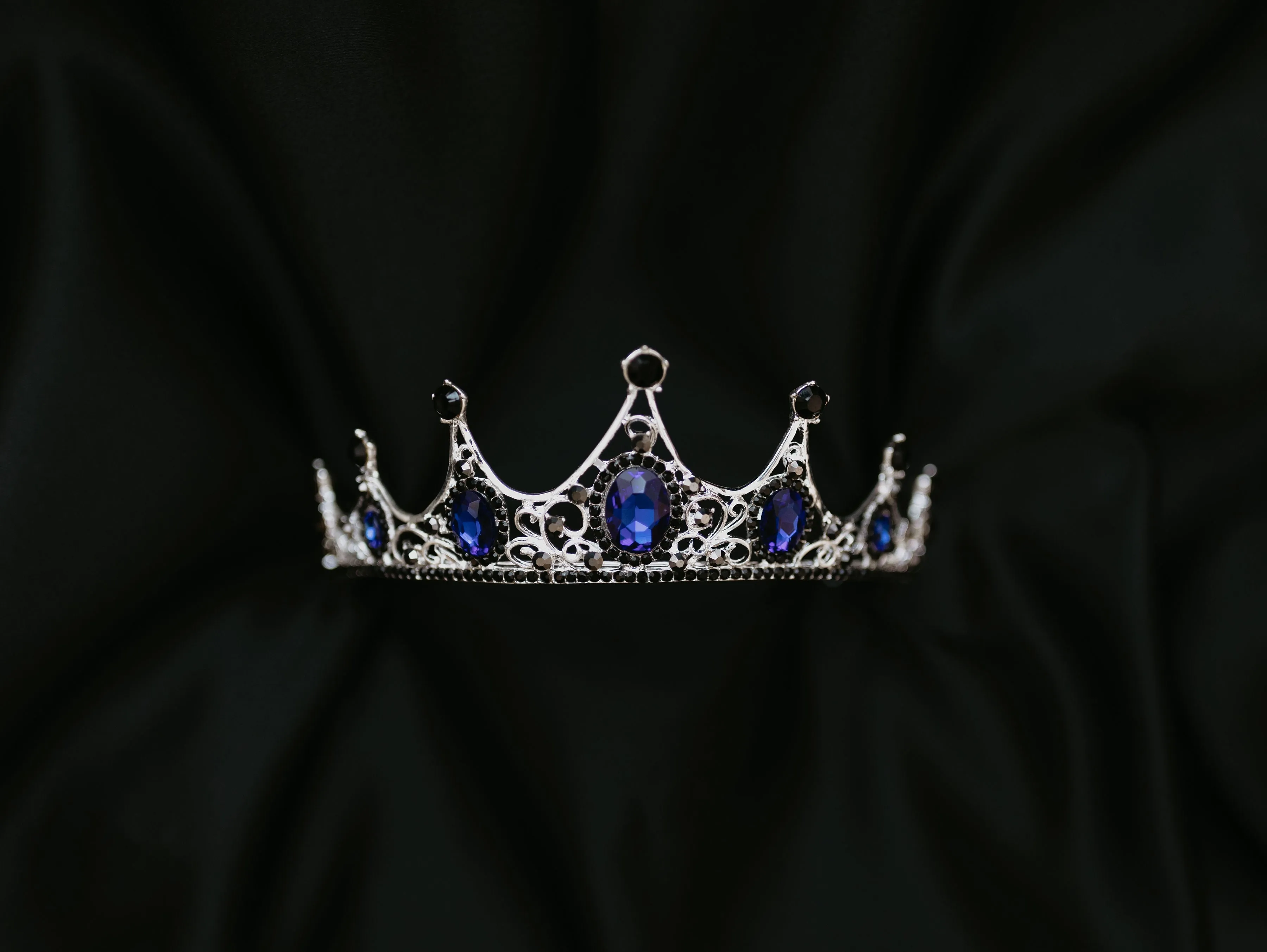 Cindy's Tiara in Blue & Silver