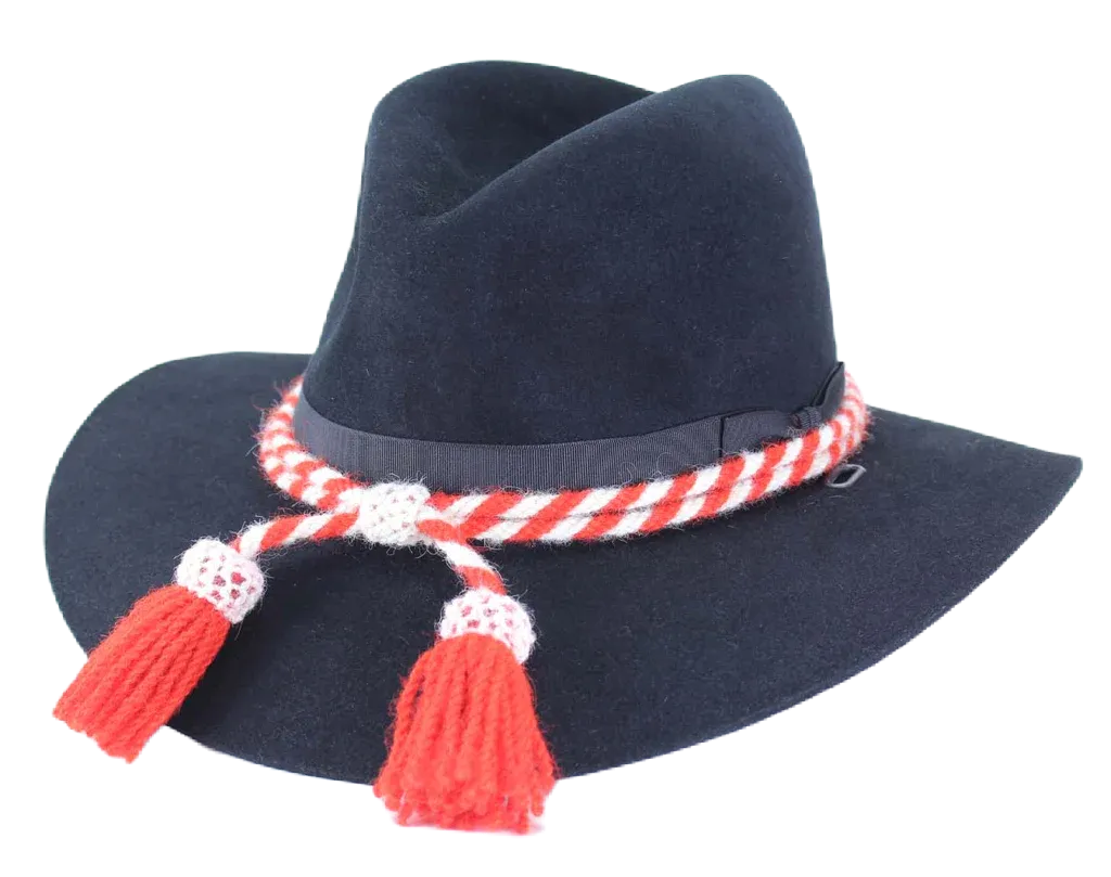 Civil War Style Hat Cord - Red/White Indian Scout