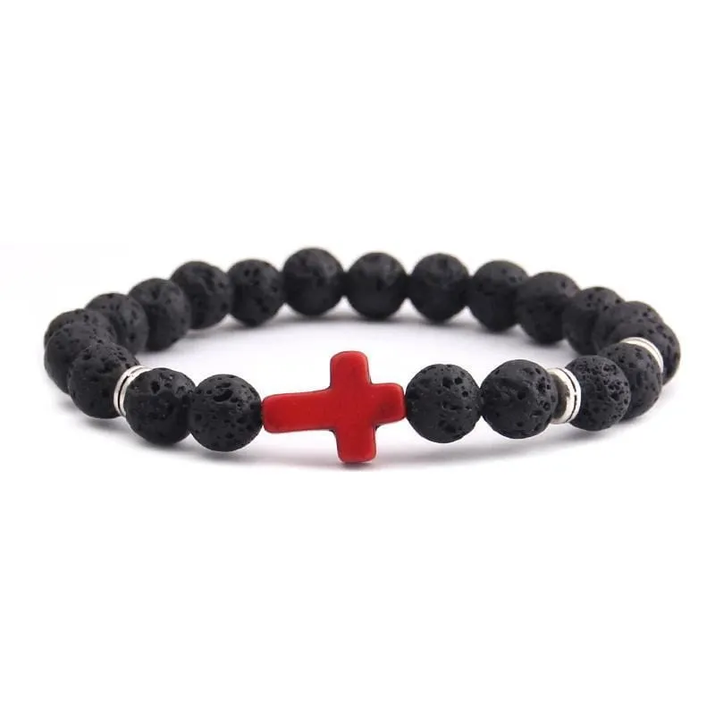 Cross Bead Bracelet <br> Red Cross