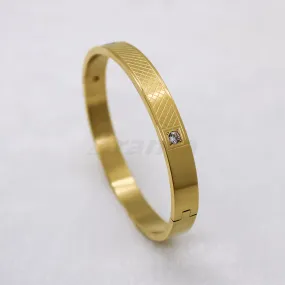 Cross Lined Gold Bracelet For Men