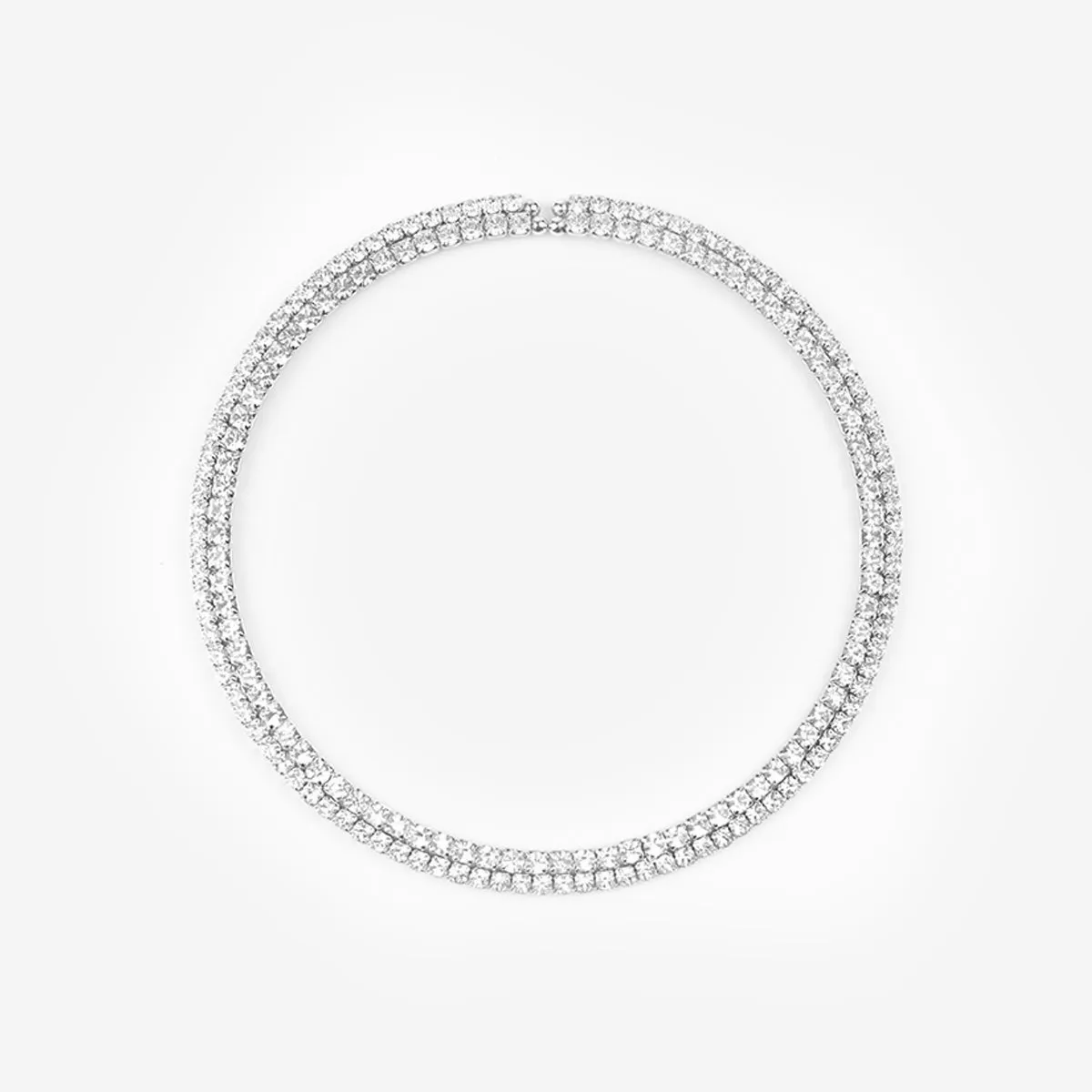 CRYSTAL CHOKER - SILVER