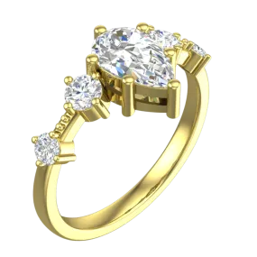 Cubic Zirconia Engagement Ring- Customer Designed Style 5609