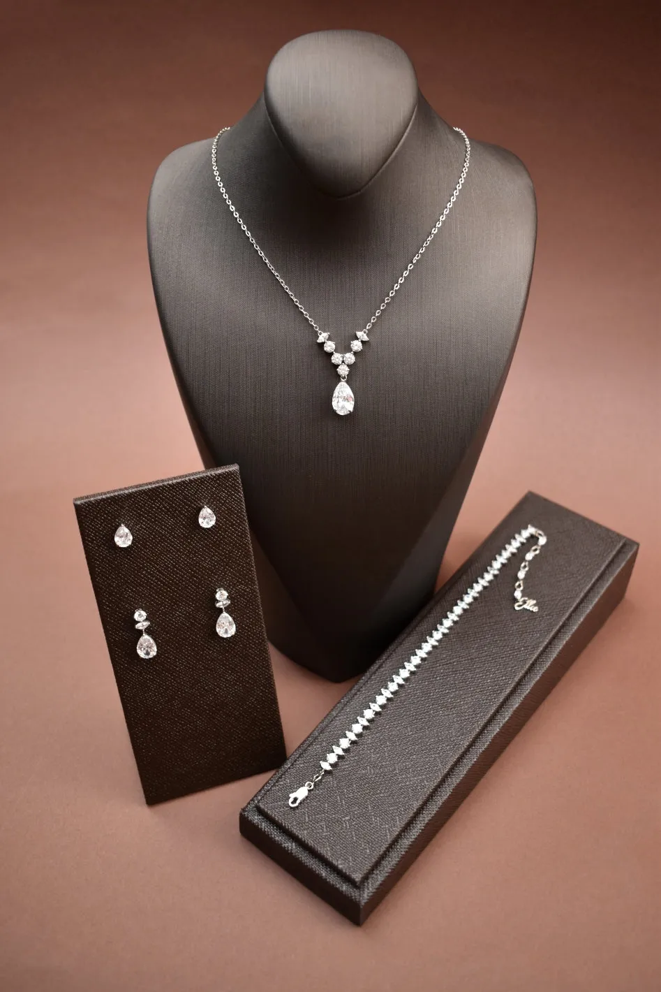 CYLA Simulated Diamond Jewelry Set