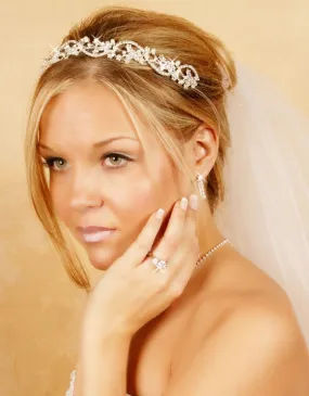 Darling Crystal & Pearl Swirl Bridal Headband