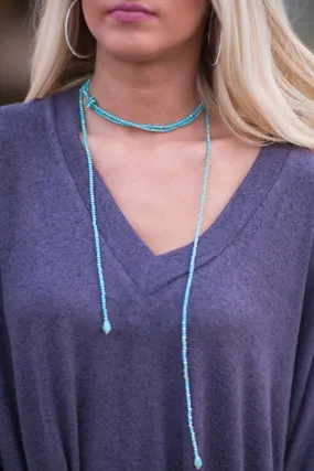 Diamonds In The Sky Choker In Turquoise