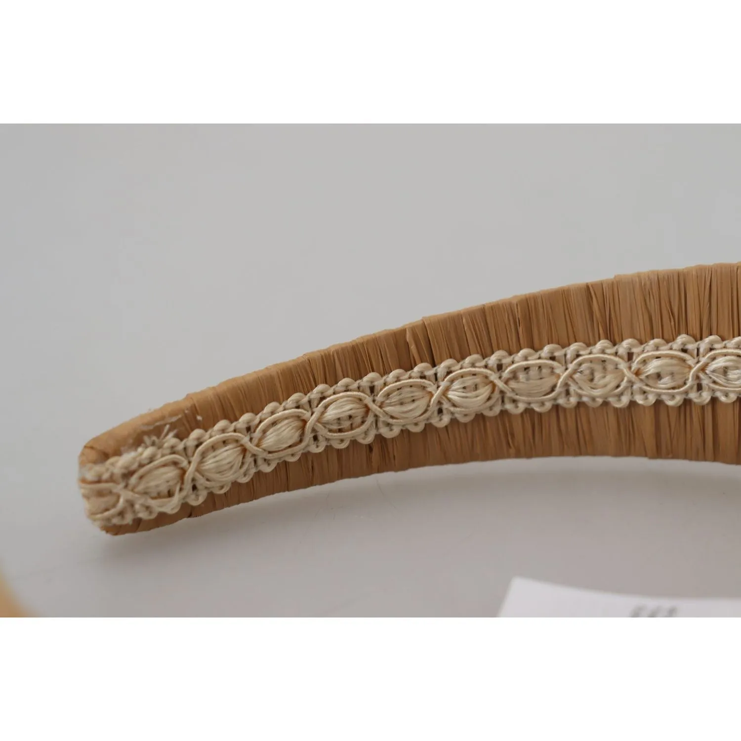 Dolce & Gabbana Exquisite Beige Viscose Diadem Headband