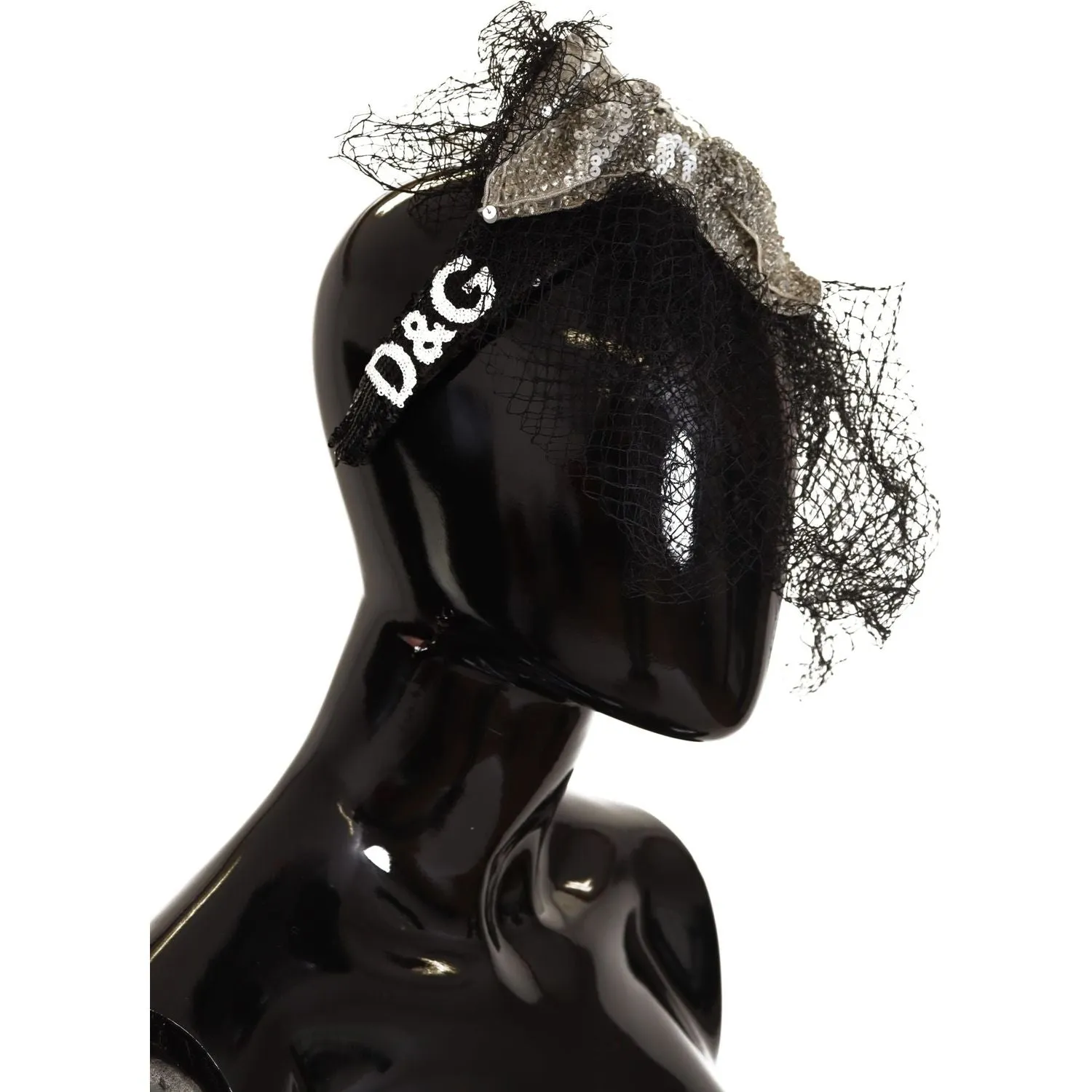 Dolce & Gabbana Glamorous Black Sequined Designer Diadem