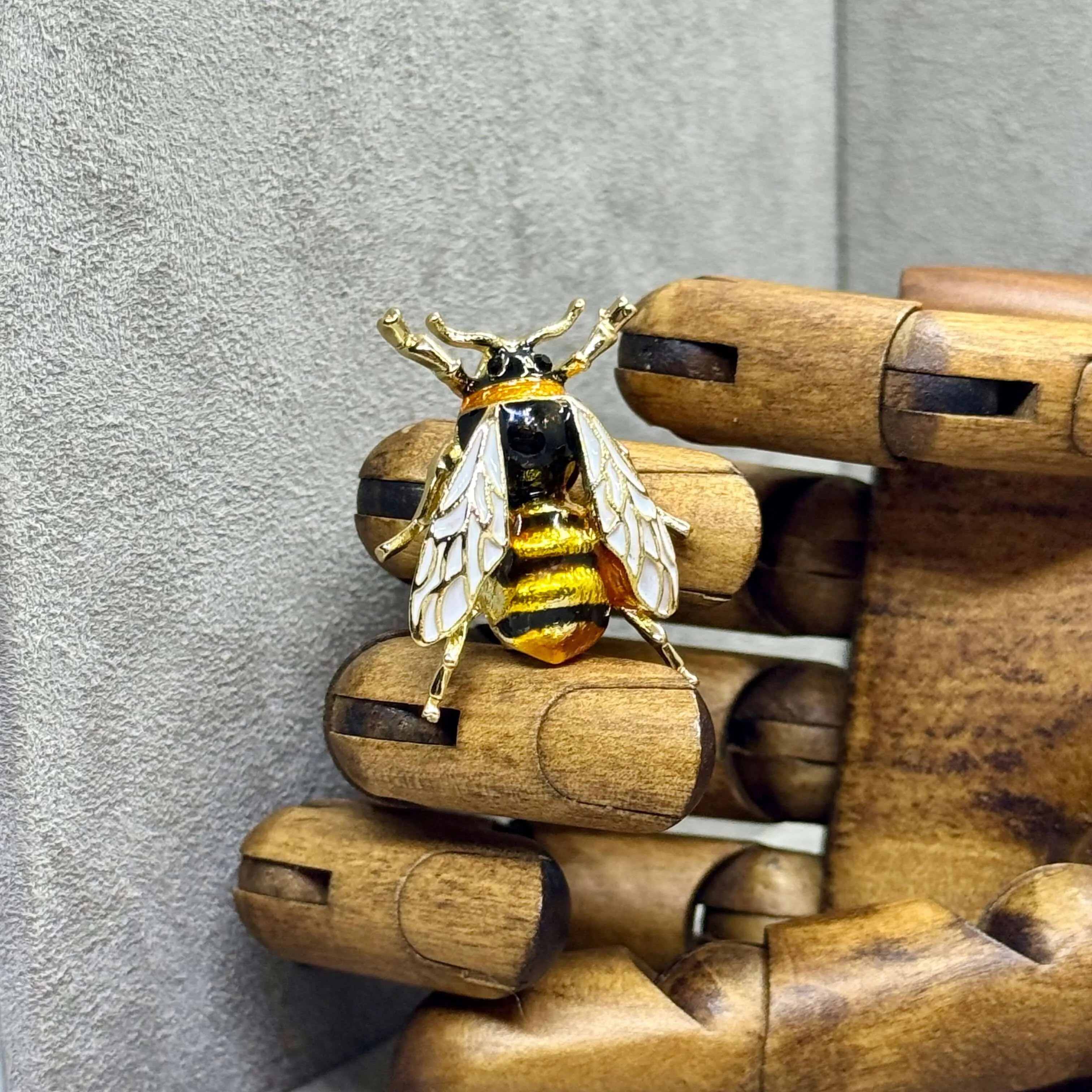 Enamel Honey Bee brooch