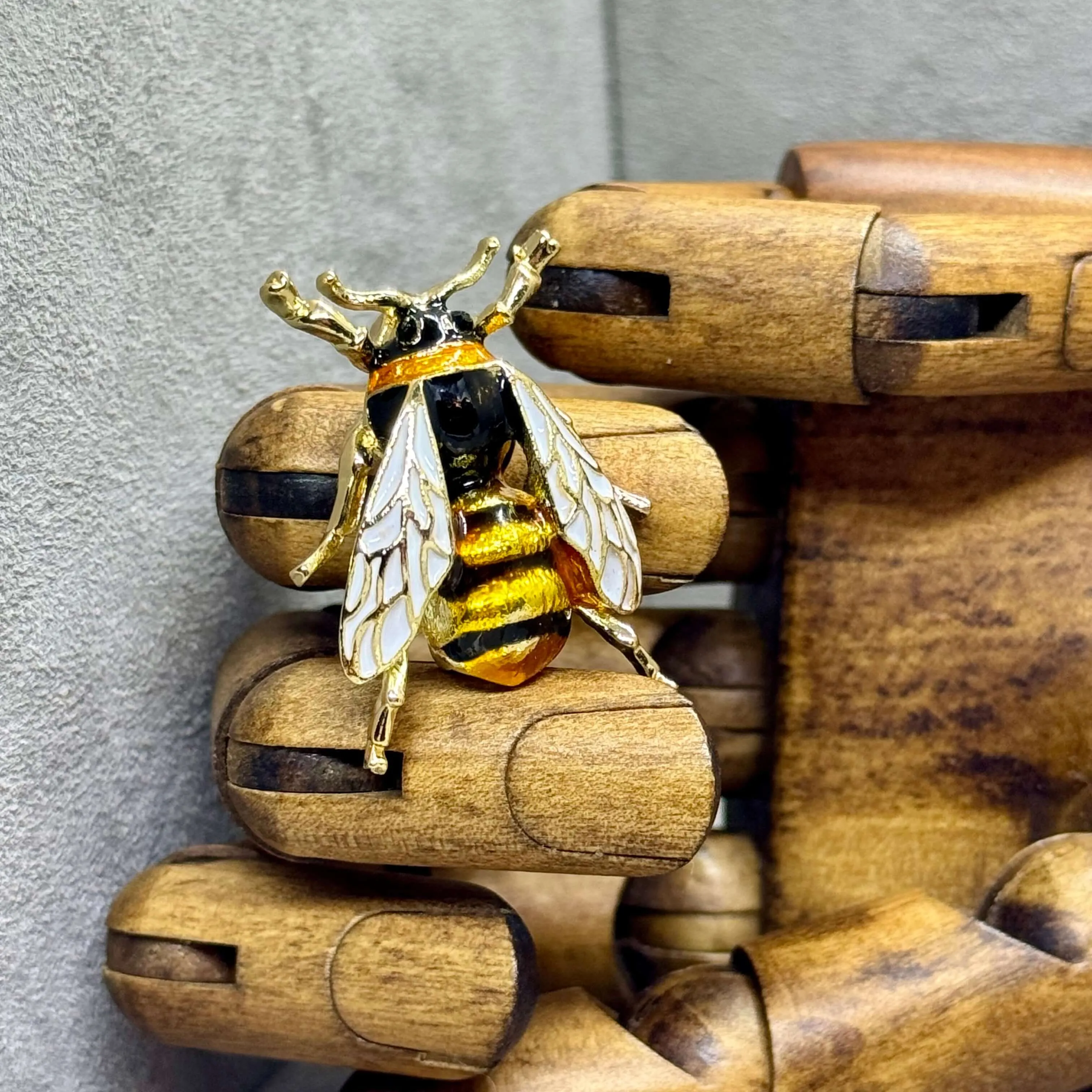 Enamel Honey Bee brooch