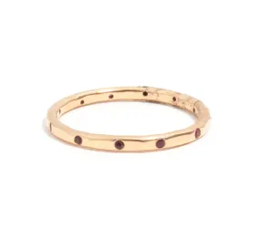 Flush Set Ruby Band - 14 Karat Gold