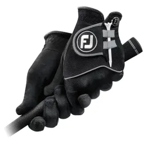 FootJoy RainGrip Golf Gloves (Pair) - Black