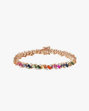 Frenzy Rainbow Sapphire Tennis Bracelet