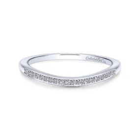 Gabriel & Co. "Celia" Curved Diamond Wedding Band