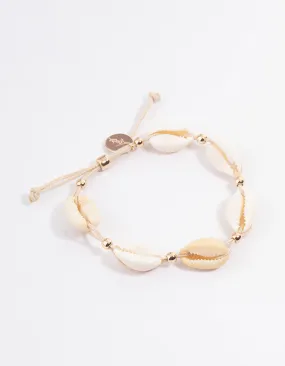 Gold Shell Toggle Bracelet