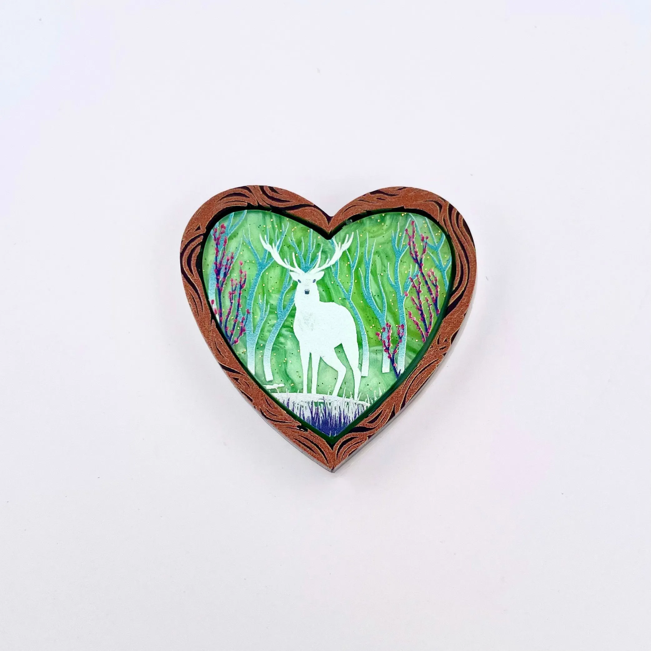 Heart of the forest - Mini Brooch - Set of 4