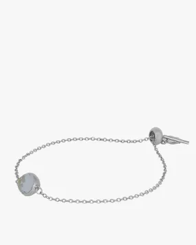 June Birthstone Strength Signature Bracelet, Silver