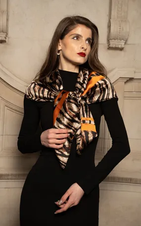 Leopard Print Silk Scarf