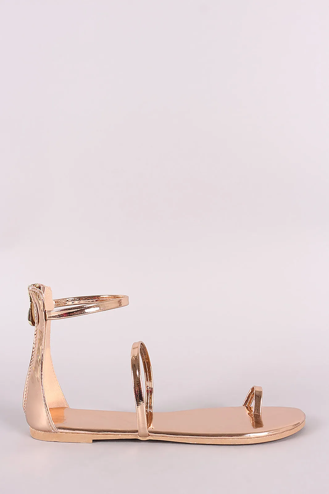 Liliana Patent Toe Ring Flat Sandal