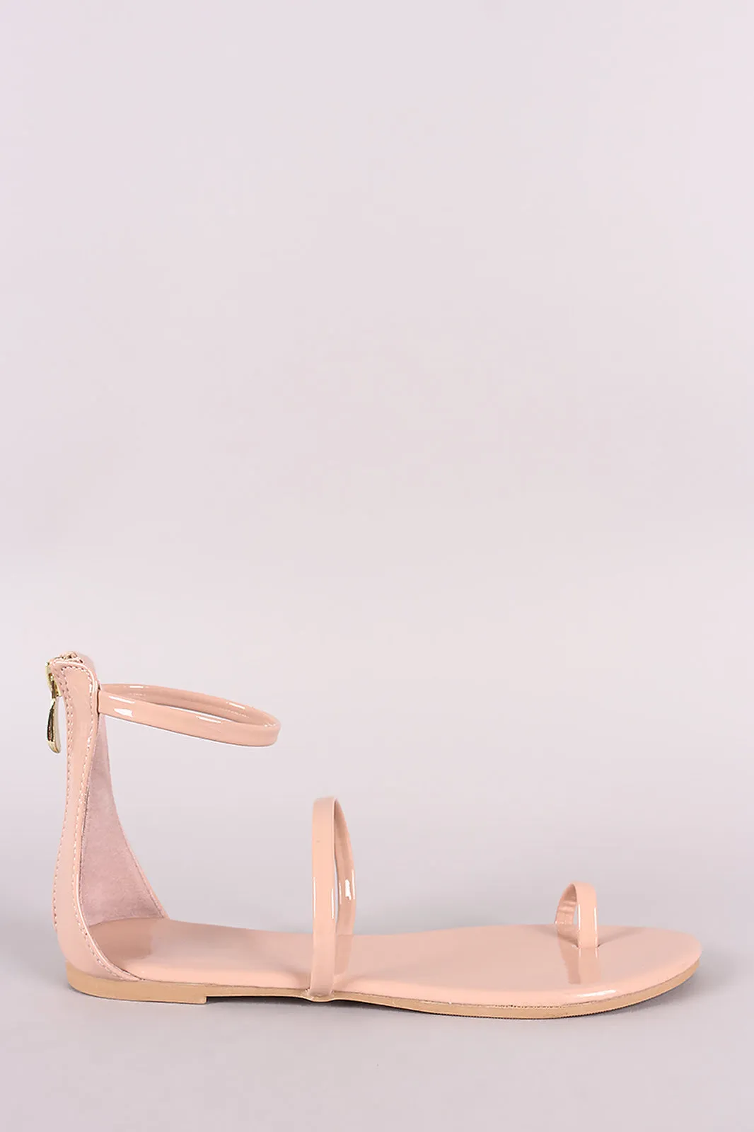 Liliana Patent Toe Ring Flat Sandal