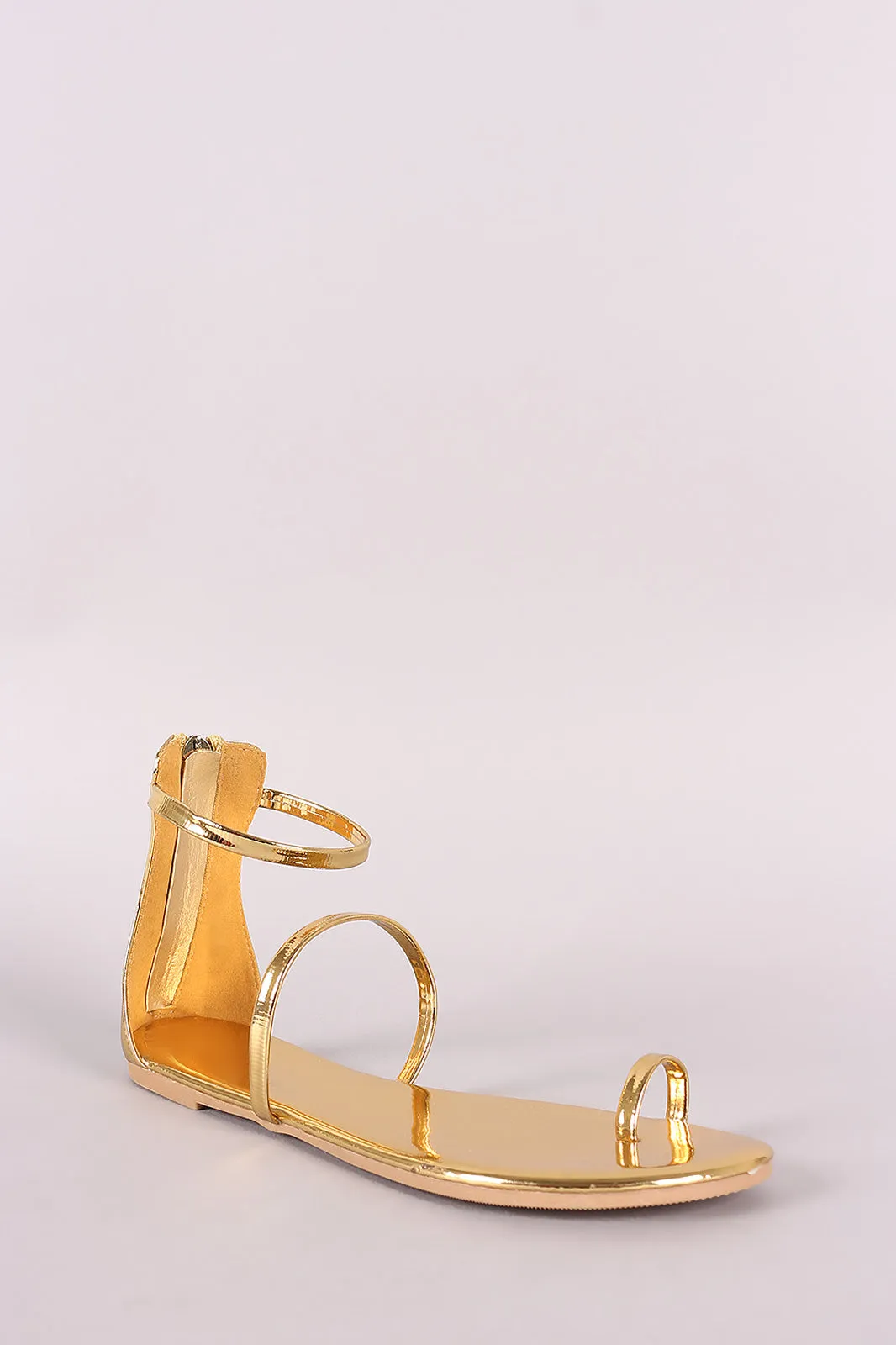 Liliana Patent Toe Ring Flat Sandal