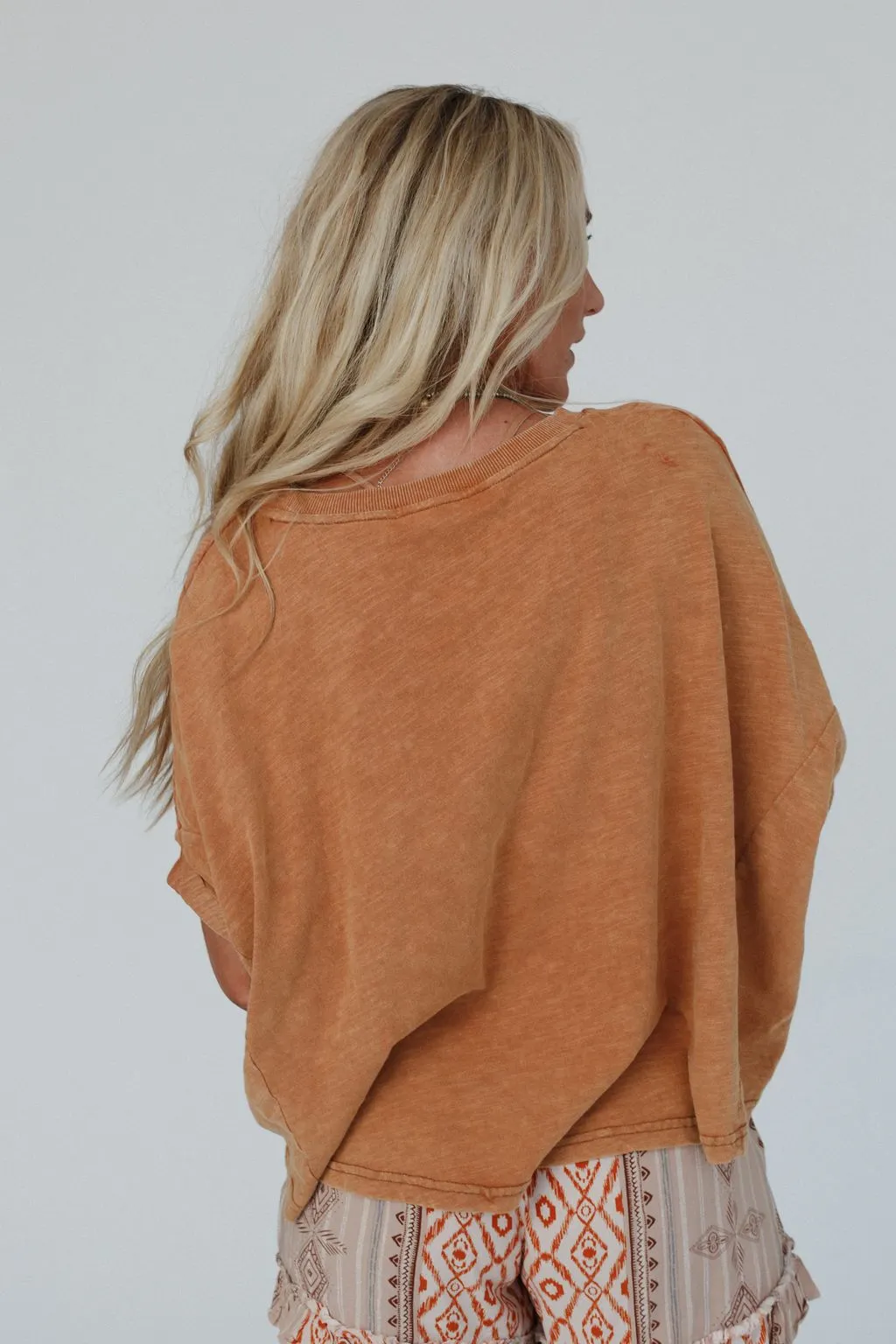 Love Stone Dolman Top - Orange