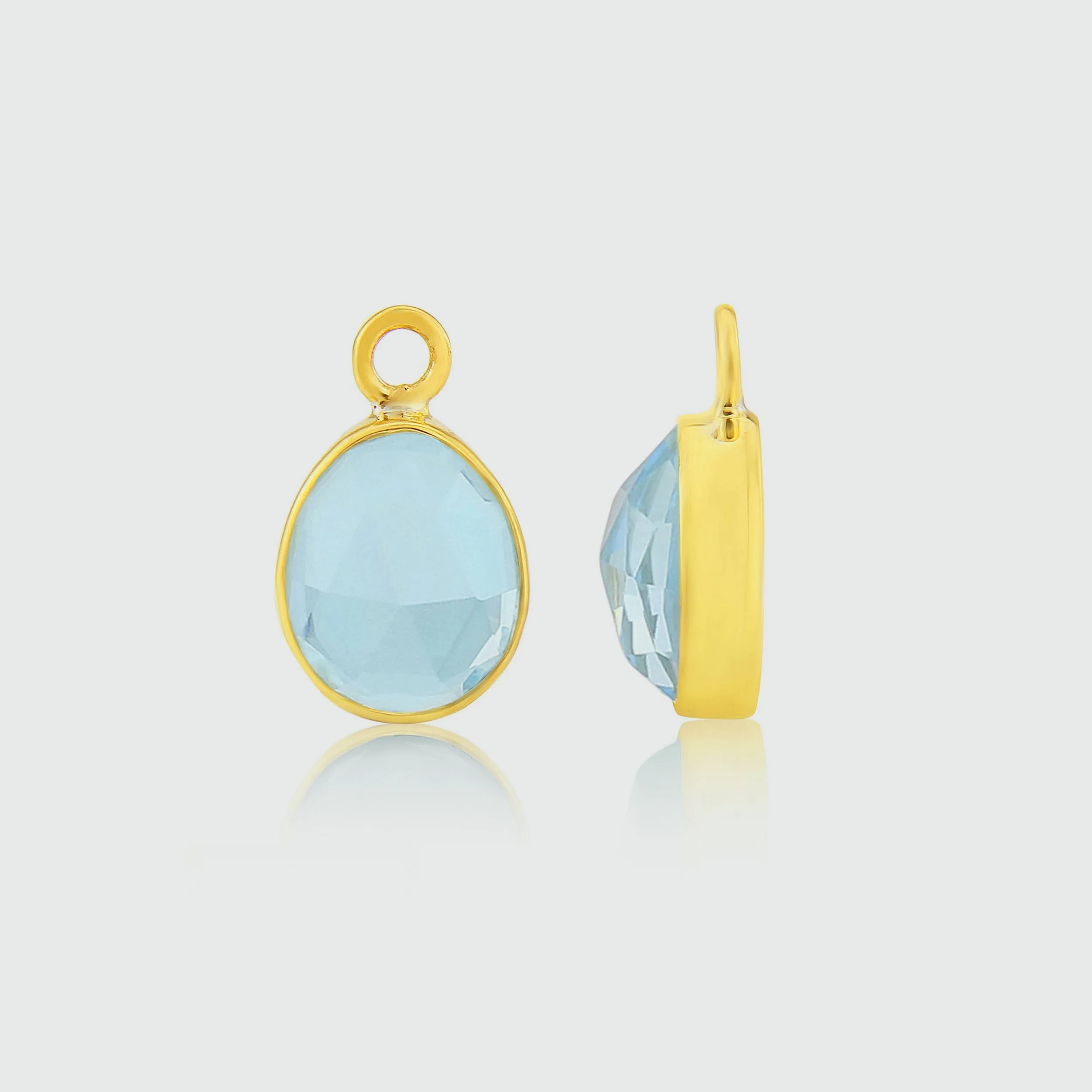 Manhattan Gold & Blue Topaz Interchangeable Gemstone Drops