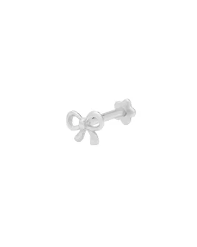 Mini Bow Piercing Stud - Sterling Silver