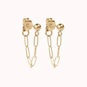 Modern Chain Loop Earrings