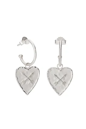 Murkani Heart Earrings Silver - Silver