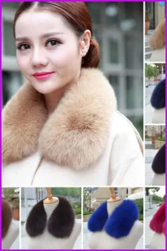 Natural Lady Real Fox Fur Collars Scarves Wrap DO771