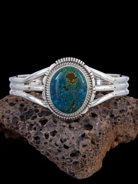 Navajo Blue Moon Turquoise Sterling Silver Cuff Bracelet