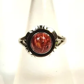 Navajo Red Apple Coral Ring