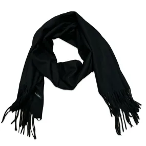 Noellery Plain Cashmere Fringed Scarf