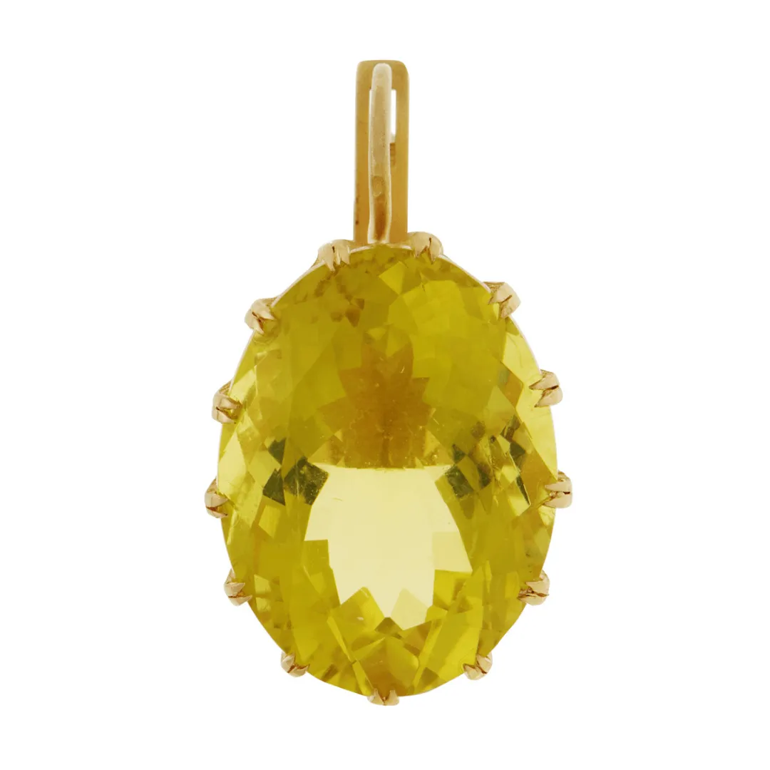 Oval Crown Lemon Topaz